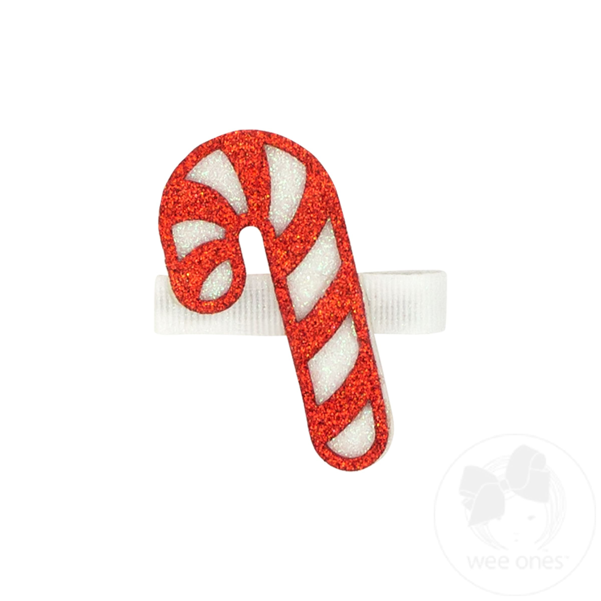 Layered Glitter Holiday Hair Clip - CANDY CANE | Wee Ones Hair Bows ...