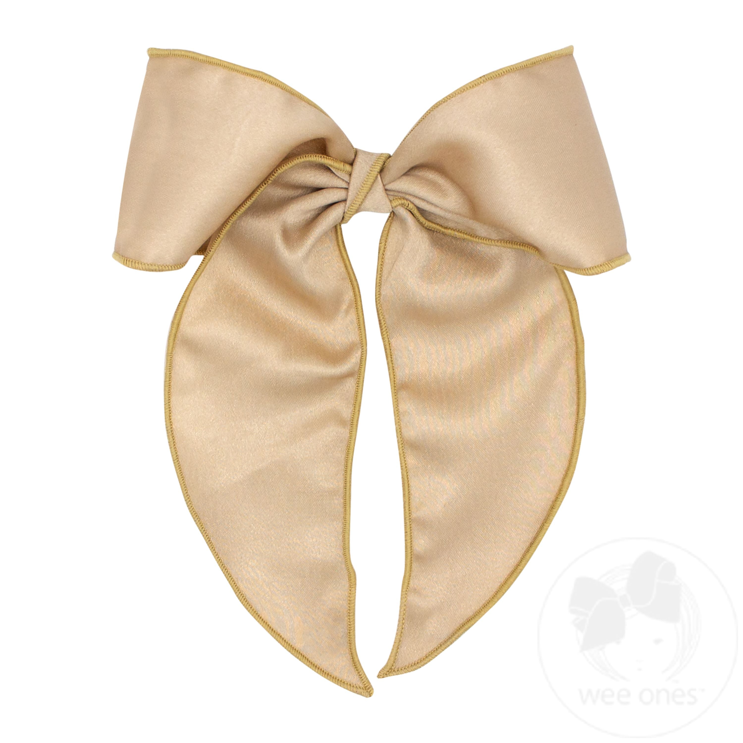 Camellia Pink And Cream Bow Hair Tie Girl main image 2