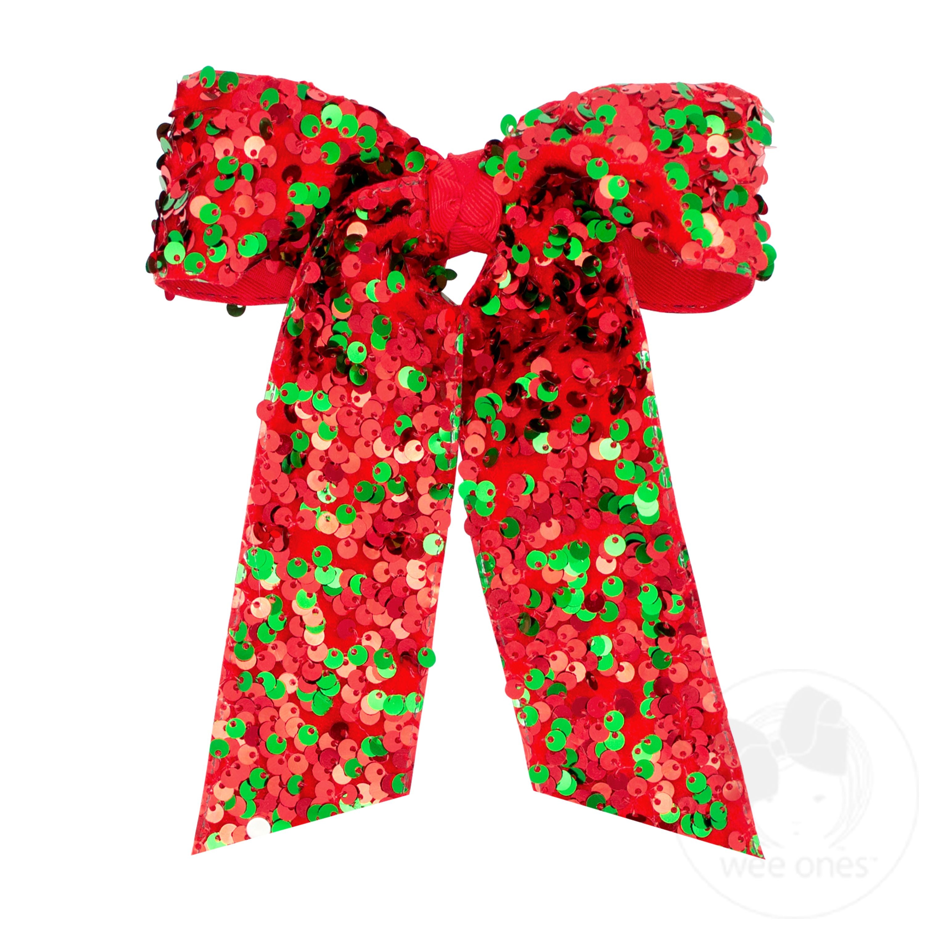 Forest Green and Apple Red Mommy & Me hair bows bundle. Mommy and Me Bows - Etsy main image 3