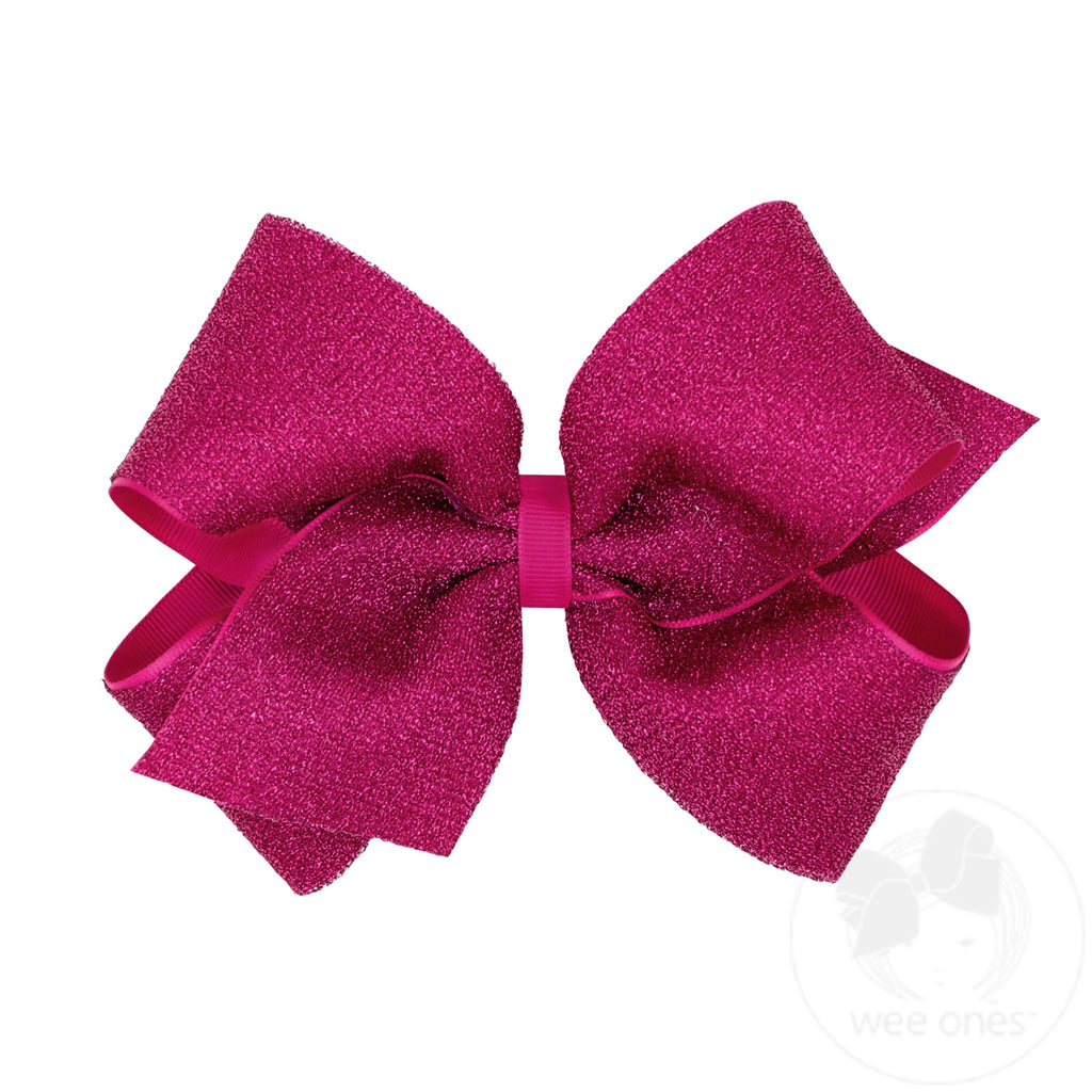 King Metallic Lurex with Grosgrain Underlay Hair Bow