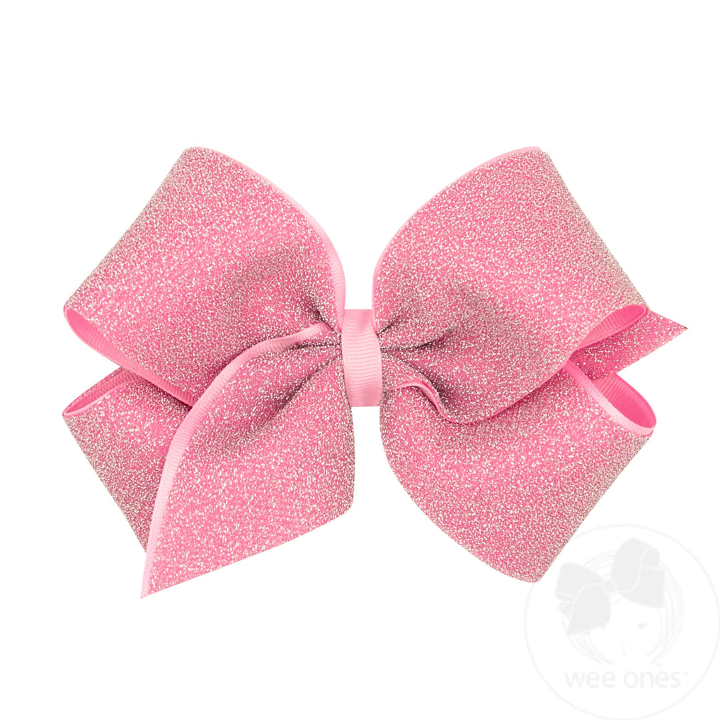King Metallic Lurex with Grosgrain Underlay Hair Bow