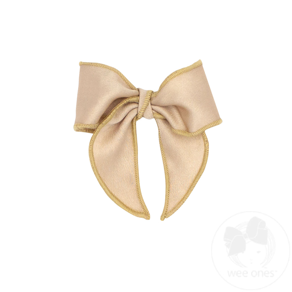 Small Satin Bowtie with Twisted Wrap and Whimsy Tails