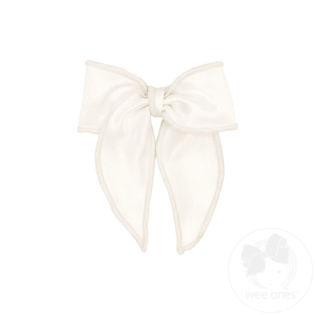 Small Satin Bowtie with Twisted Wrap and Whimsy Tails