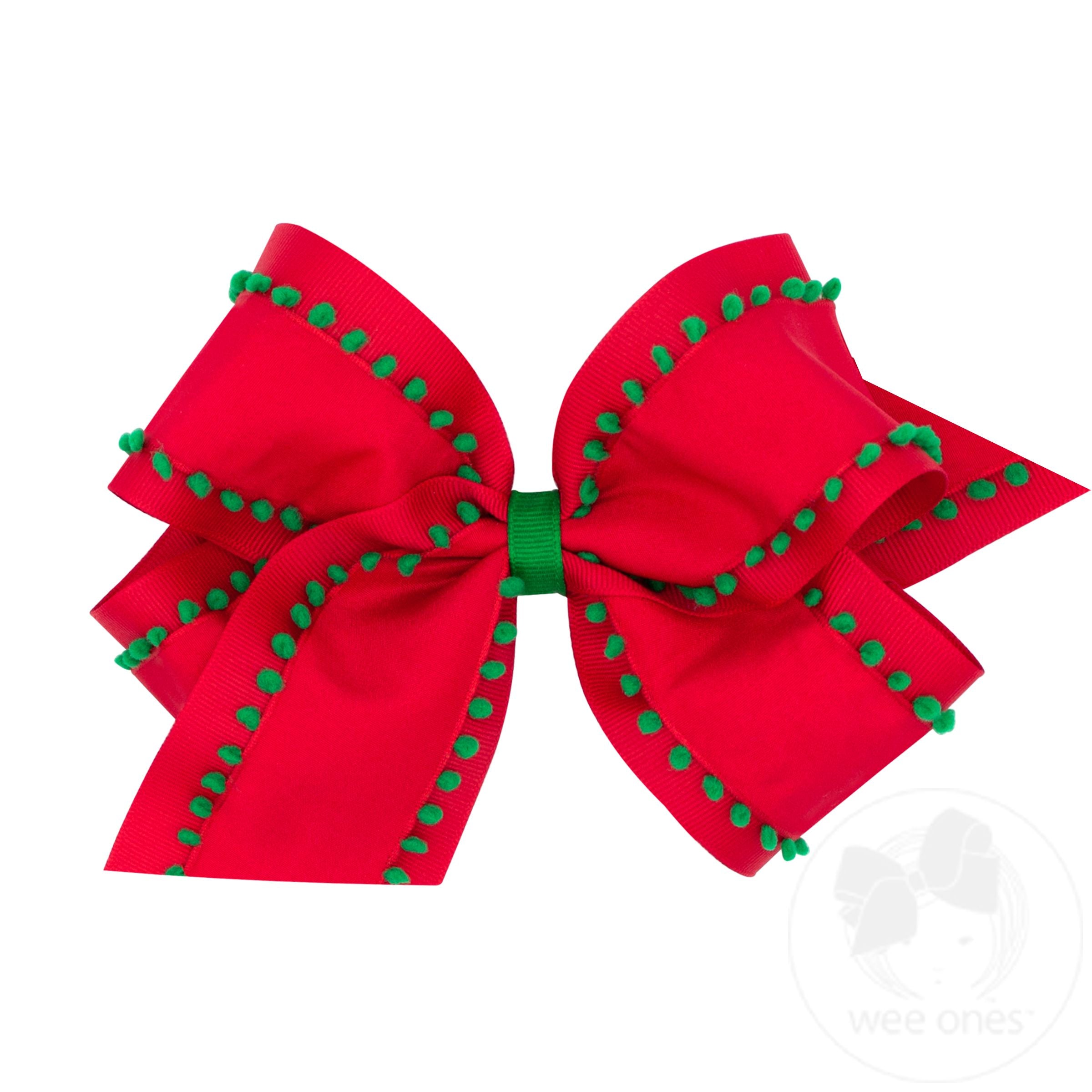 Edg 6ct Dark Green and Red Christmas Bows and Ribbon