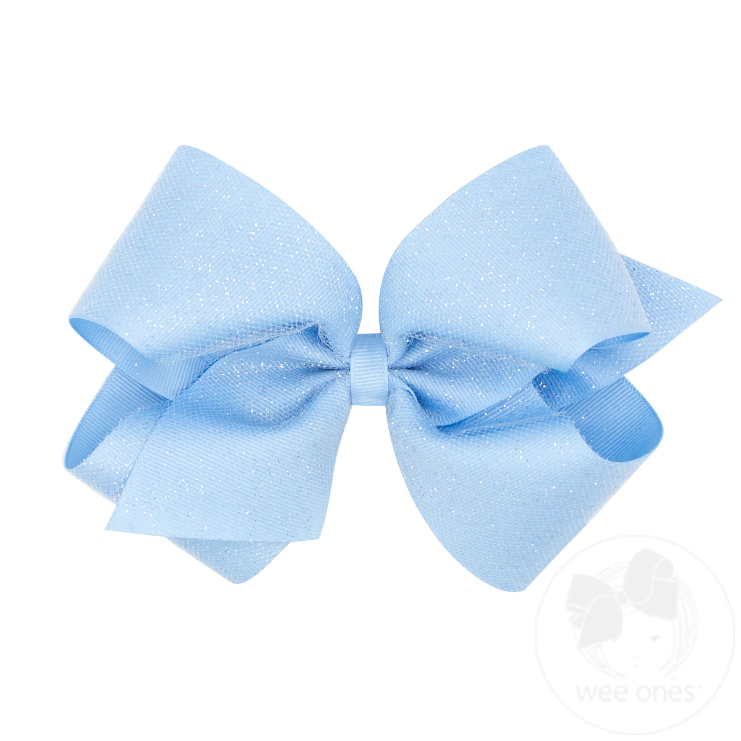 Sequin Ribbon Large Layered Hair Bow – Karens Creations