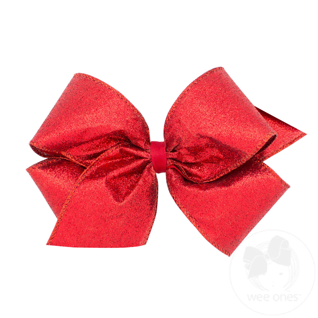 King Party Glitter Girls Hair Bow