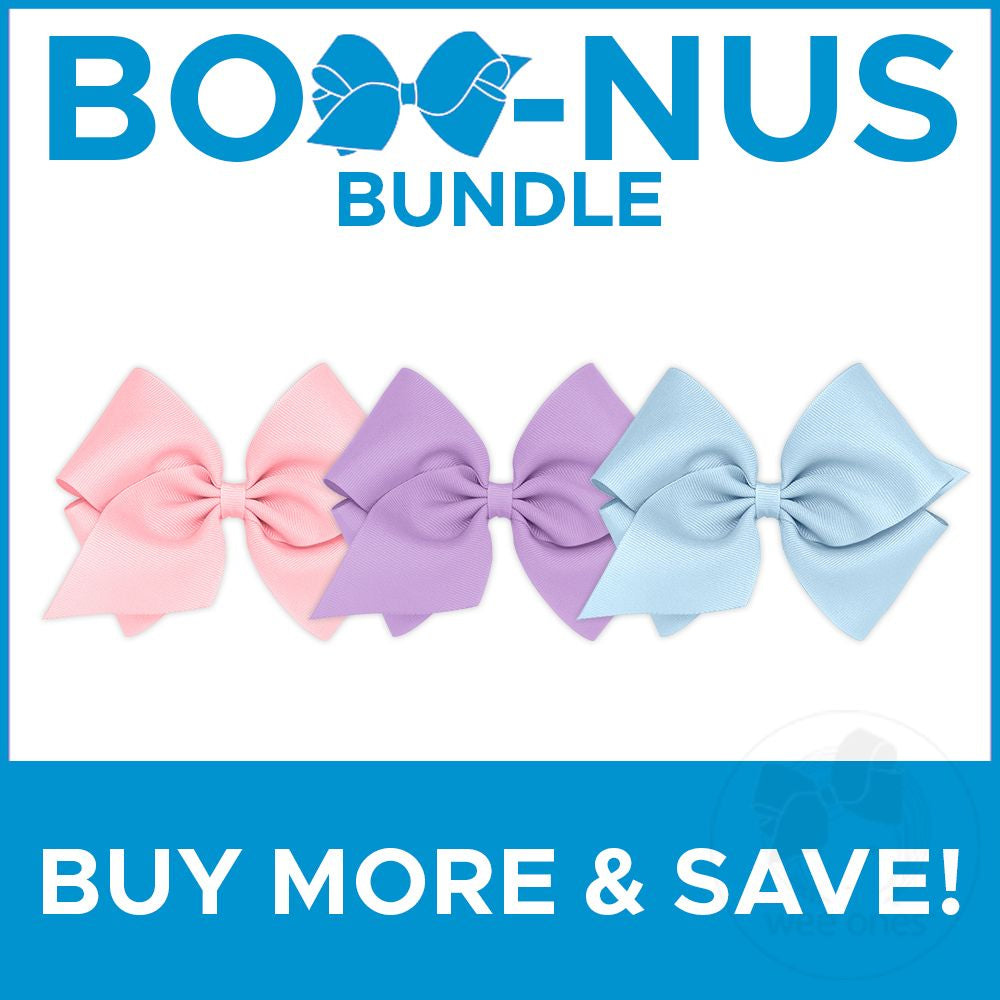 BUY MORE AND SAVE! 3 Mini King Classic Grosgrain Girls Hair Bows