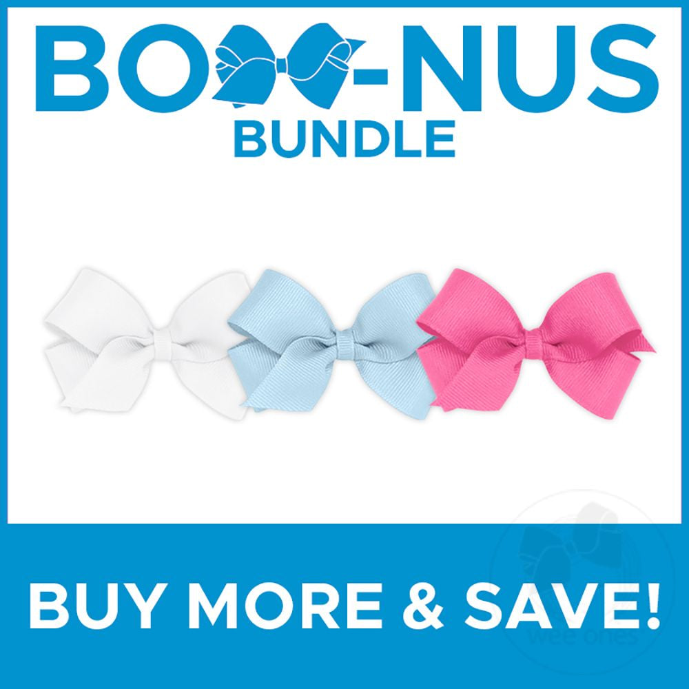 BUY MORE AND SAVE! 3 Mini Classic Grosgrain Girls Hair Bows