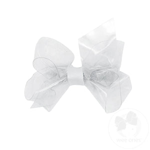 Mini WeeSplash Colored Vinyl Bow with Plain Wrap