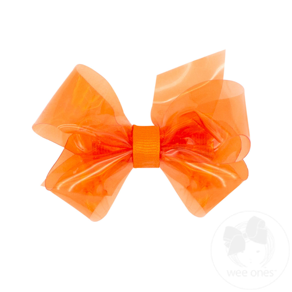 Mini WeeSplash Colored Vinyl Bow with Plain Wrap