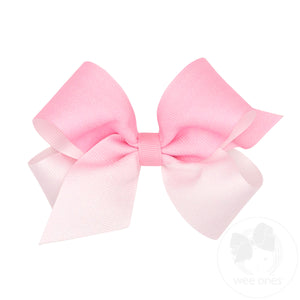 Medium Grosgrain Ombre Color-block Print Girls Hair Bow