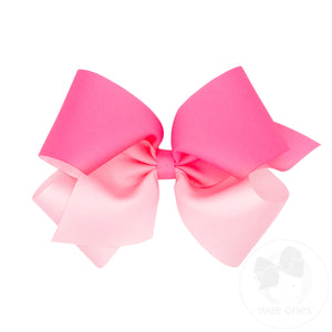 King Grosgrain Ombre Color-block Print Girls Hair Bow