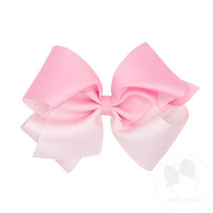 King Grosgrain Ombre Color-block Print Girls Hair Bow