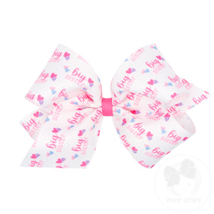 King Big Sister Printed Grosgrain Hair Bow