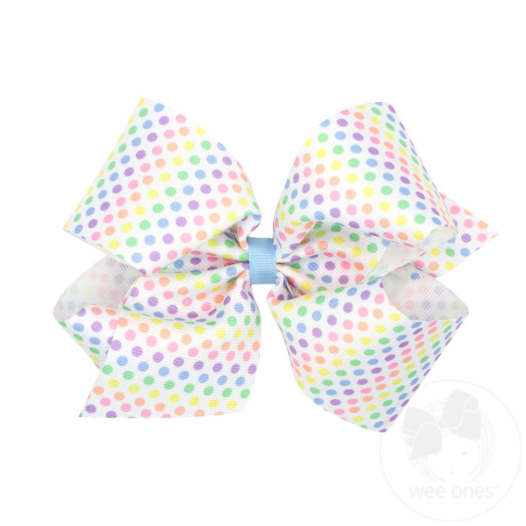 King Grosgrain Easter-themed Print Girls Hair Bow