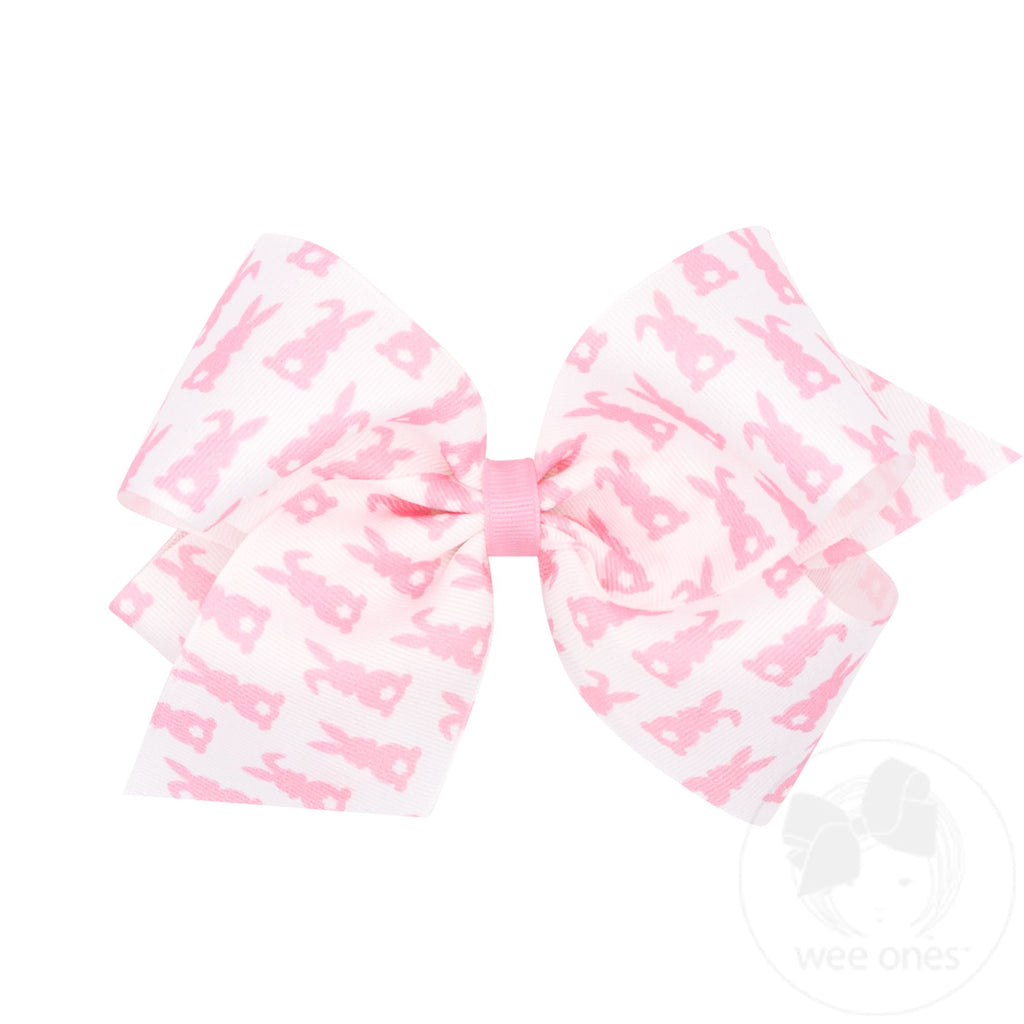 King Grosgrain Easter-themed Print Girls Hair Bow