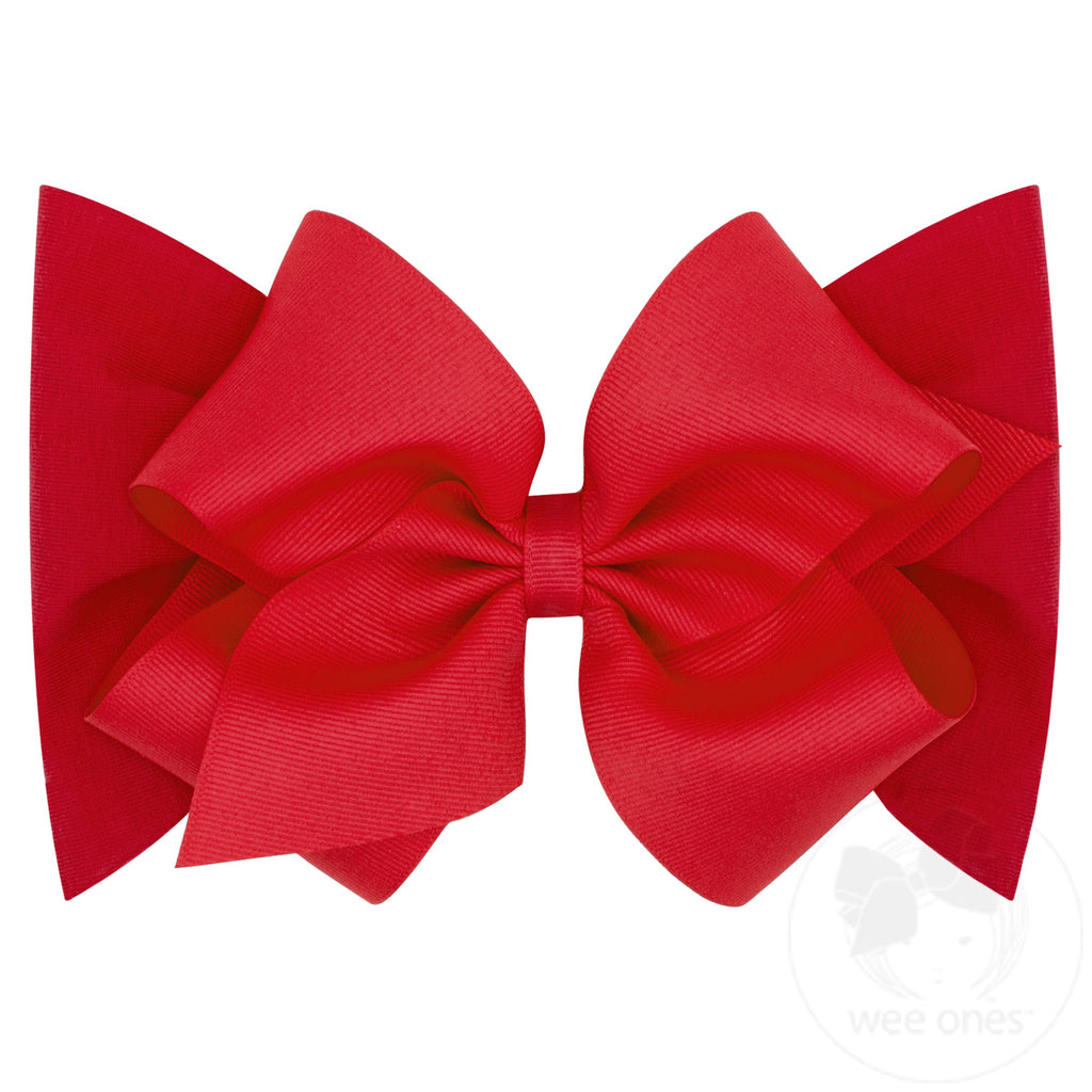 Small King Grosgrain Bow Matching Cotton Jersey Baby Headband