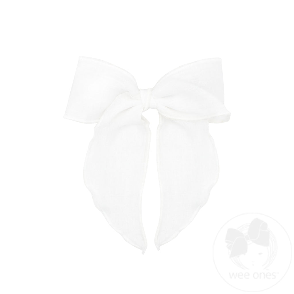 Medium Cotton Gauze Bowtie with Twisted Wrap and Whimsy Tails