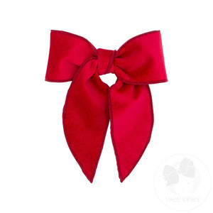 Medium Velvet Bowtie with Twisted Wrap and Whimsy Tails