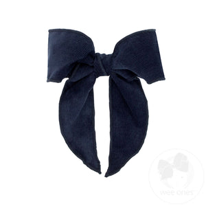 Medium Corduroy Bowtie with Twisted Wrap and Whimsy Tails