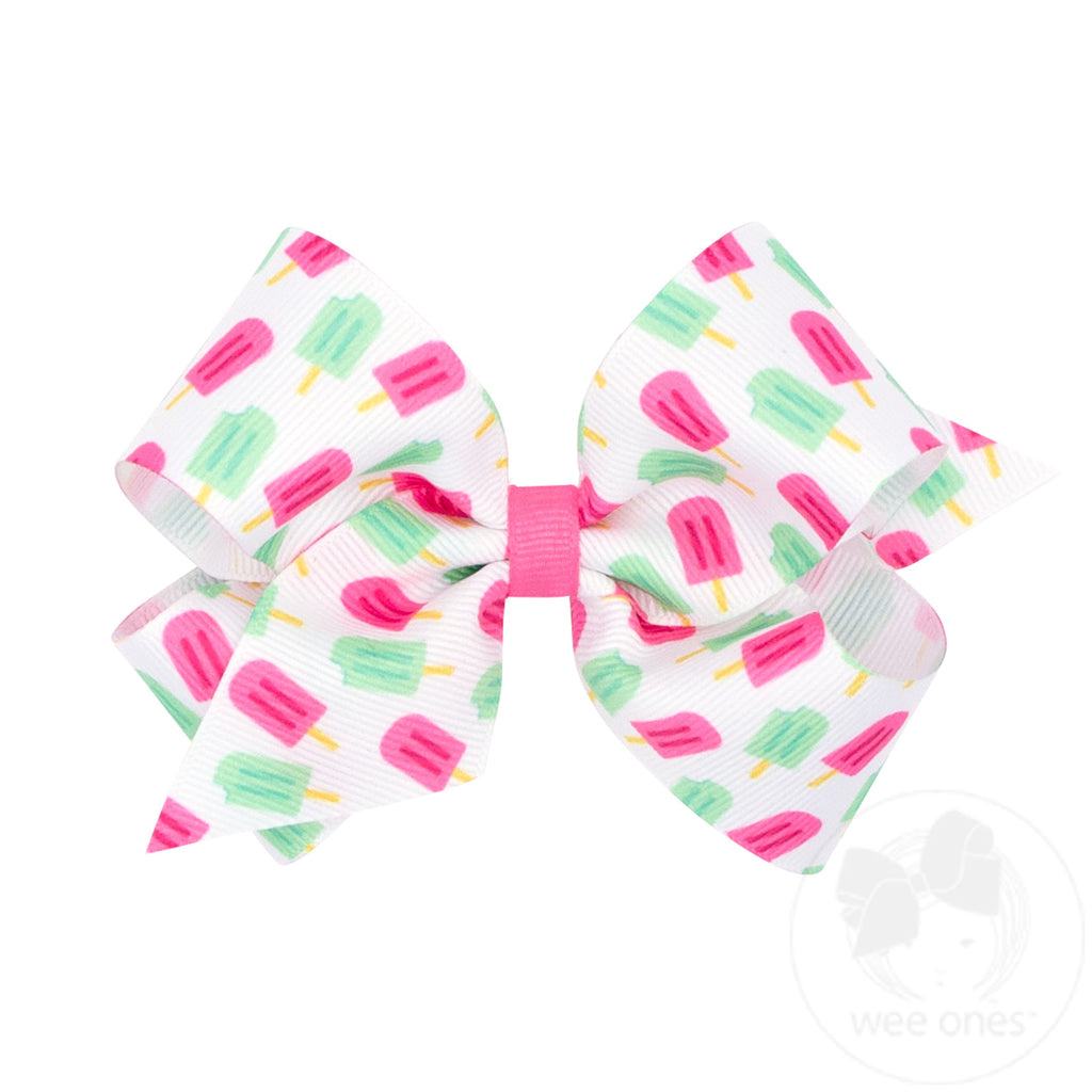 Medium Popsicle Print Grosgrain Hair Bow