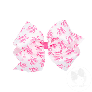 King Princess and Dance-Inspired Ballet Slippers Printed Grosgrain Hair Bow