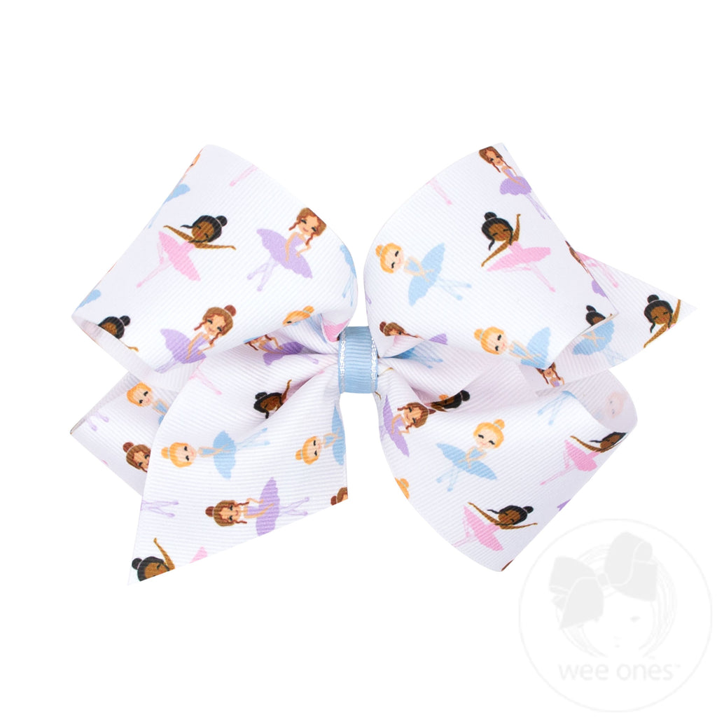 King Princess and Dance-Inspired Printed Grosgrain Hair Bow