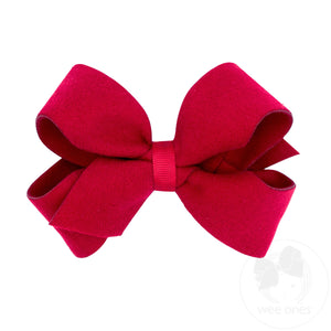 Medium Soft and Cozy Brushed Fleece Fabric Hair Bow