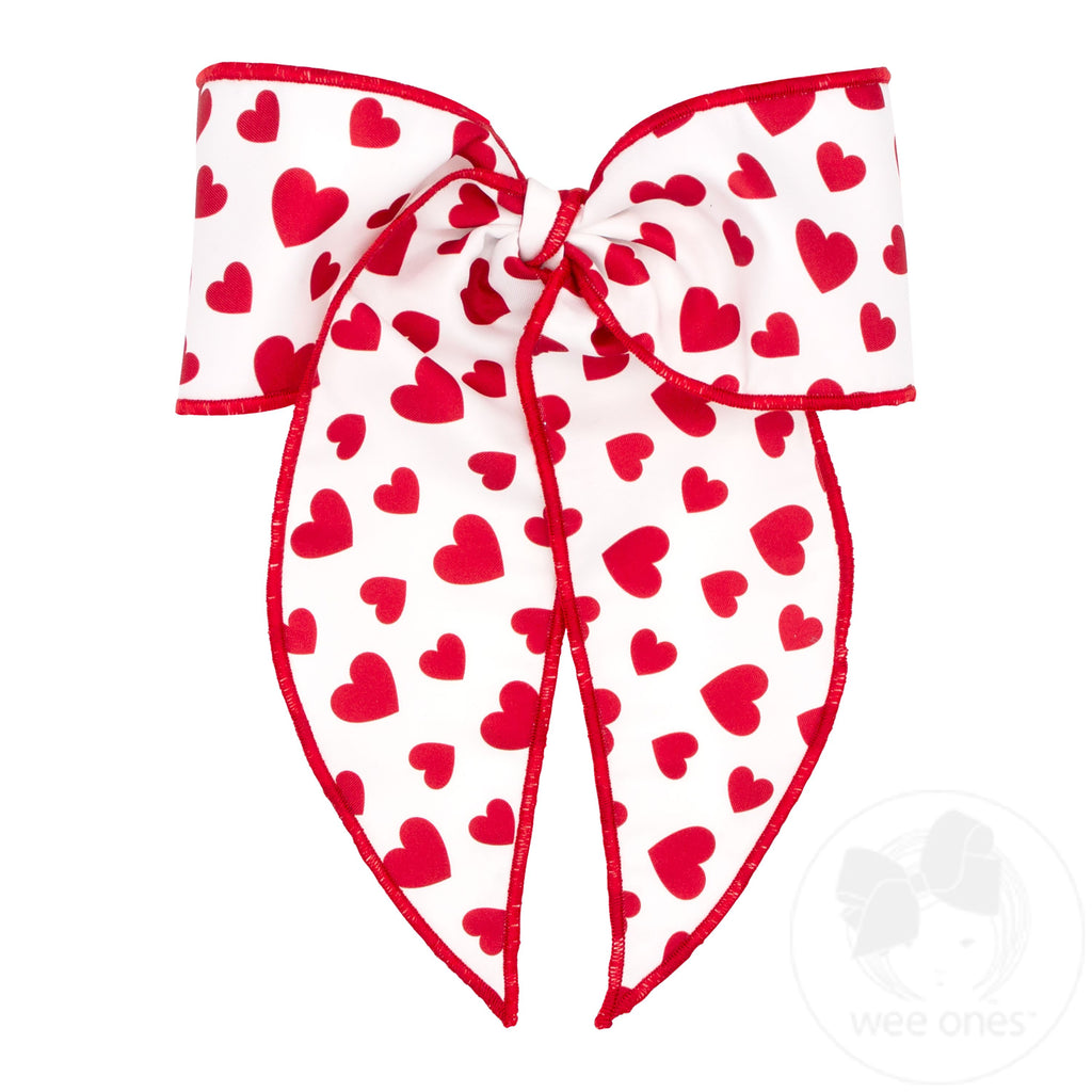 King Heart Printed Bowtie with Twisted Wrap and Whimsy Tails