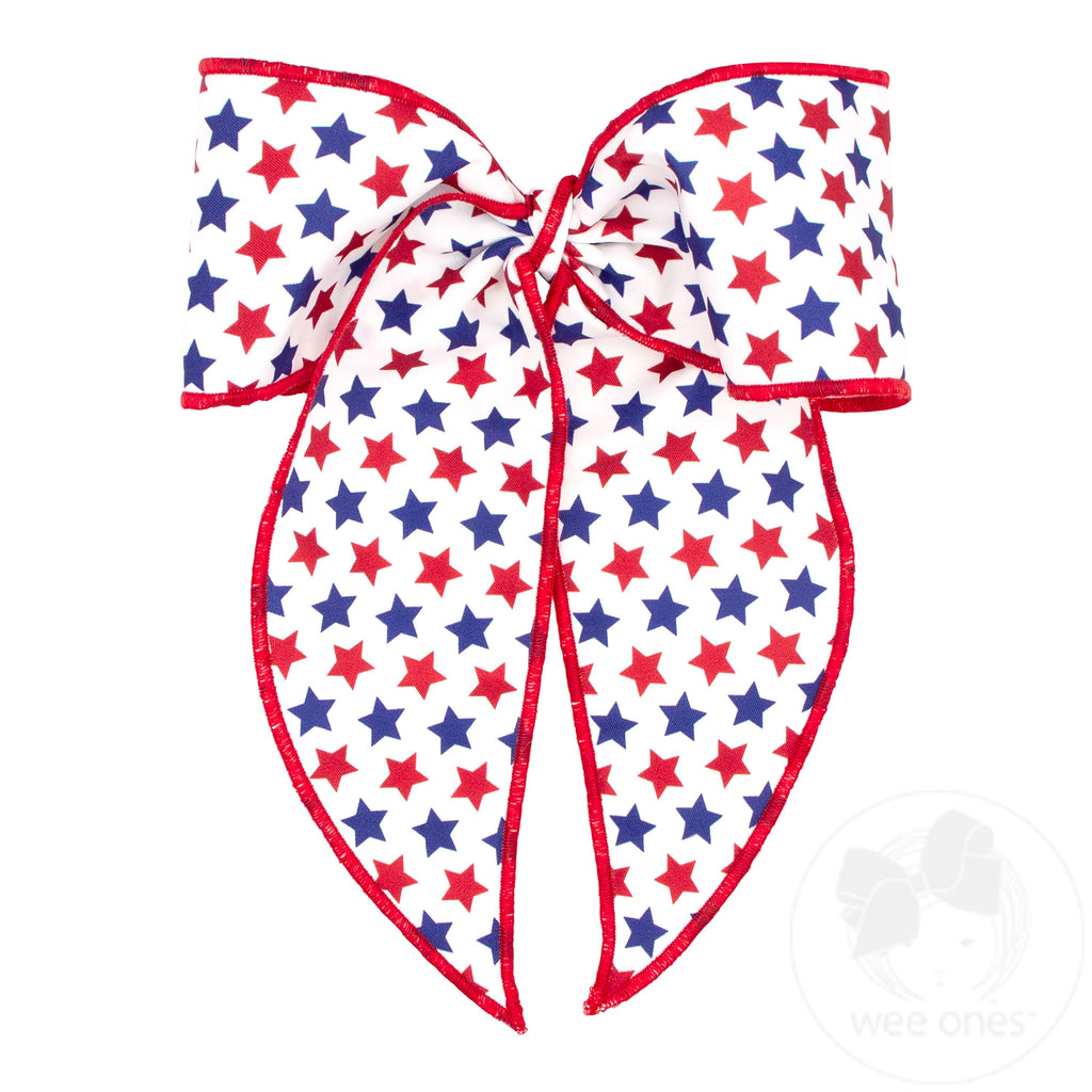 King Americana Stars Printed Bowtie with Twisted Wrap and Whimsy Tails