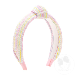 Genuine Seersucker Fabric Knot Padded Headband