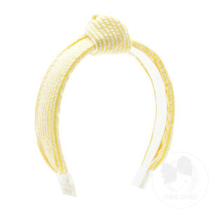 Genuine Seersucker Fabric Knot Padded Headband