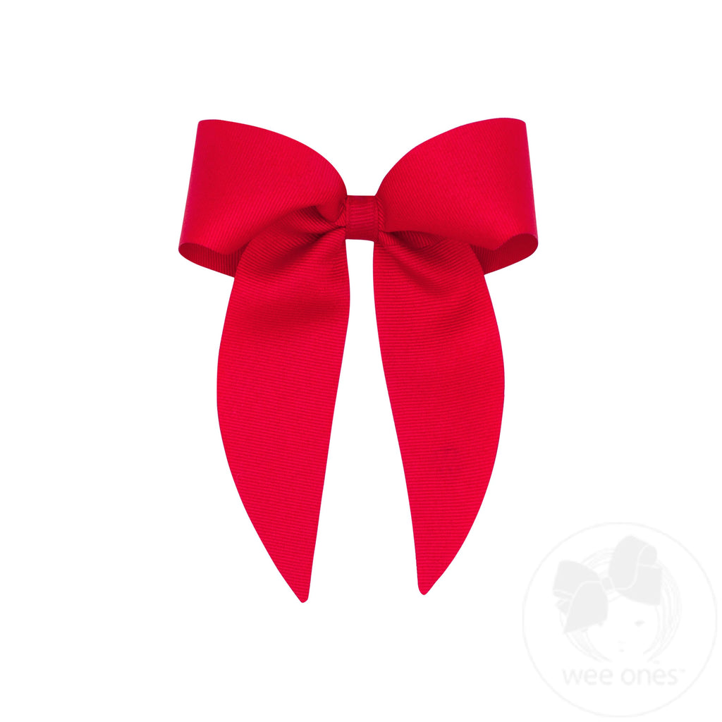 Medium Grosgrain Bowtie with Flat Wrap and Whimsy Tails