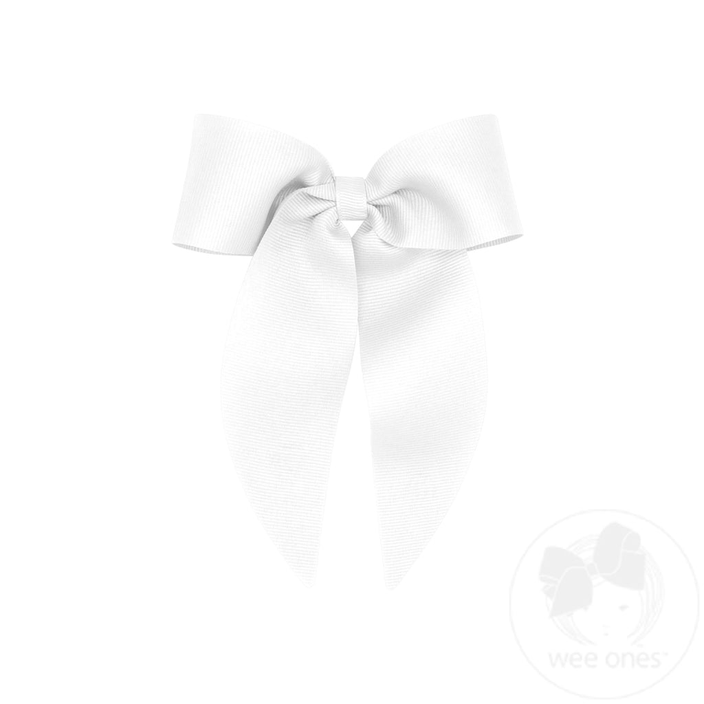 Medium Grosgrain Bowtie with Flat Wrap and Whimsy Tails