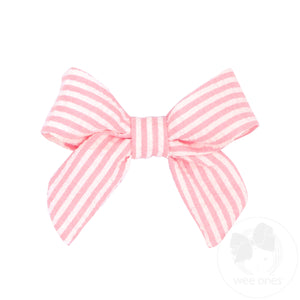 Mini Genuine Seersucker Fabric Bowtie with Tails