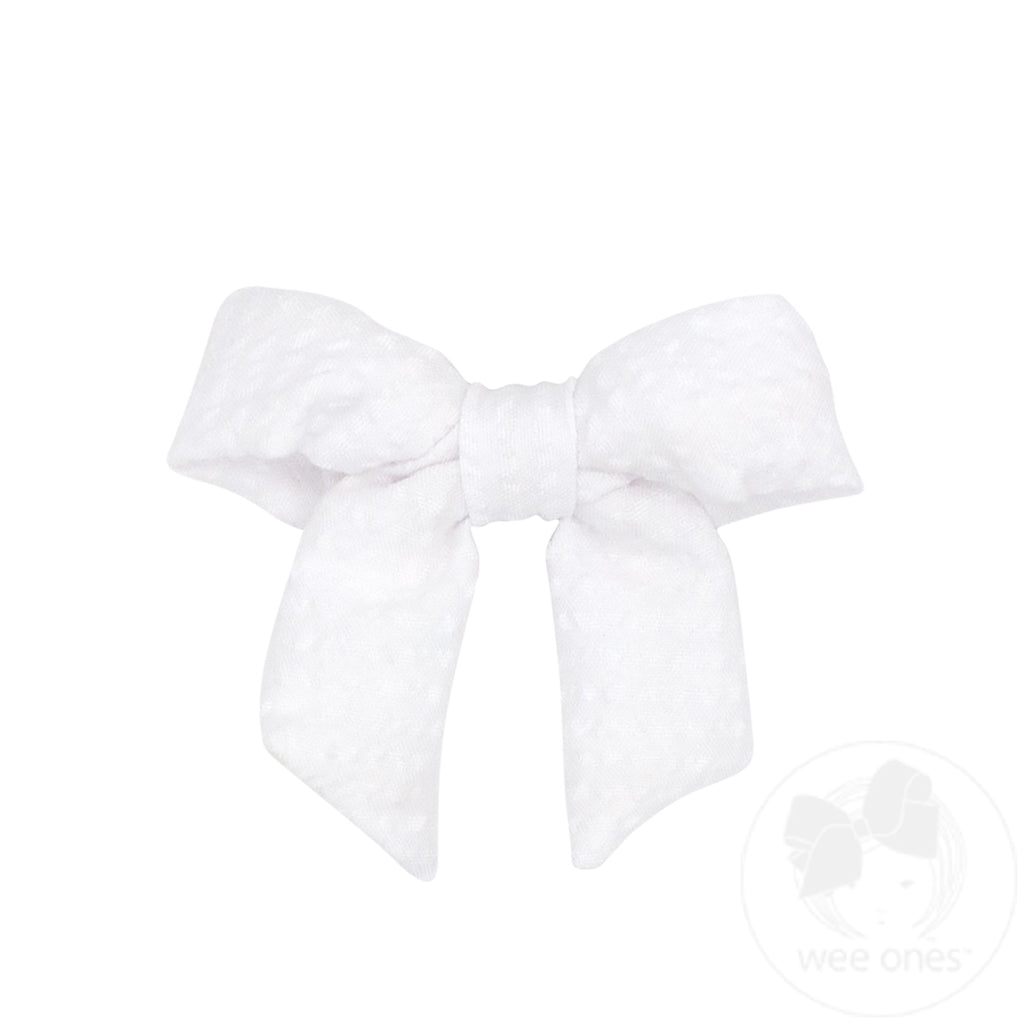 Mini Genuine Seersucker Fabric Bowtie with Tails