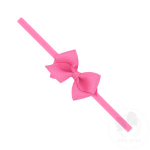 Wee Grosgrain Bow on Matching Skinny Nylon Band
