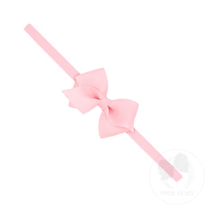 Wee Grosgrain Bow on Matching Skinny Nylon Band
