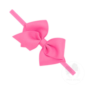 Extra Small Grosgrain Bow on Matching Skinny Nylon Band