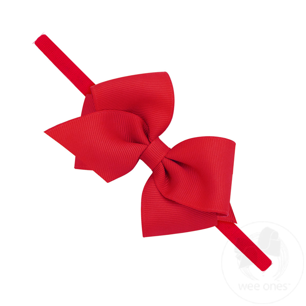 Extra Small Grosgrain Bow on Matching Skinny Nylon Band