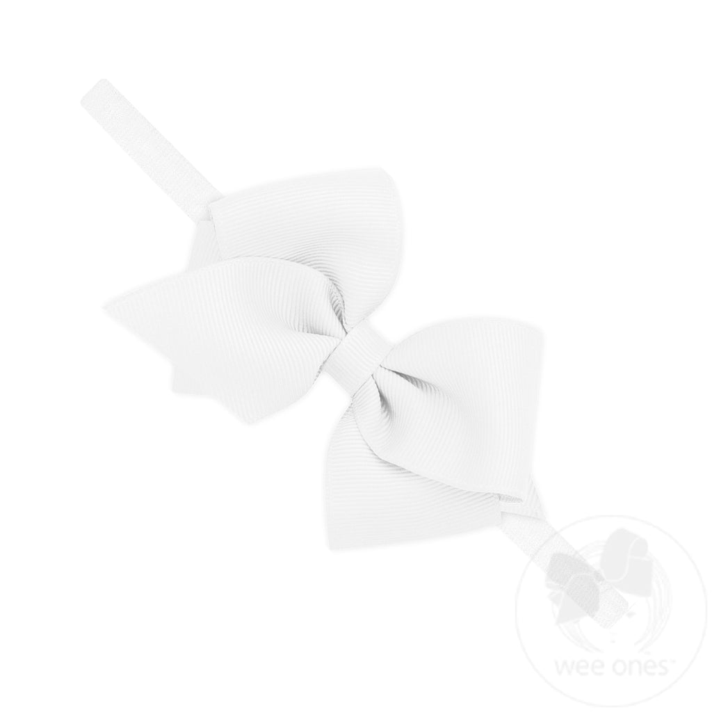 Extra Small Grosgrain Bow on Matching Skinny Nylon Band