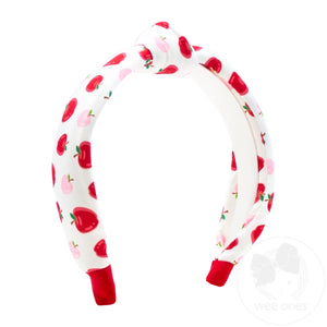 Apple Print on Knot-Padded Wrapped Headband