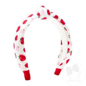 Apple Print on Knot-Padded Wrapped Headband