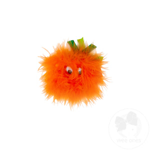 Pumpkin Marabou Feather Hair Clip