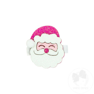 Layered Glitter Santa Holiday Hair Clip