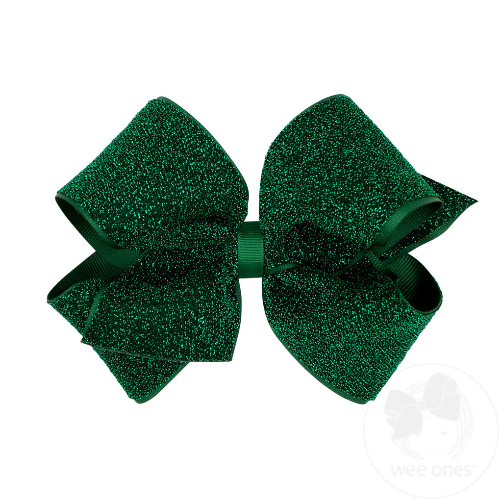 King Metallic Lurex with Grosgrain Underlay Hair Bow
