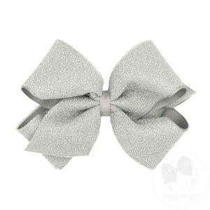 King Metallic Lurex with Grosgrain Underlay Hair Bow