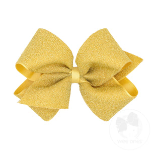 King Metallic Lurex with Grosgrain Underlay Hair Bow