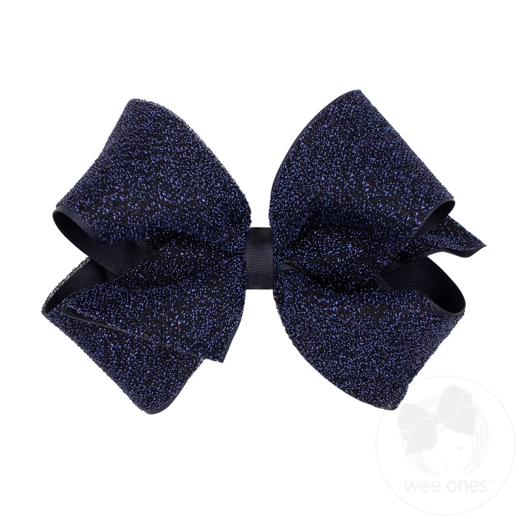 King Metallic Lurex with Grosgrain Underlay Hair Bow