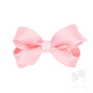 Mini Crepe Satin with Grosgrain Underlay Hair Bow